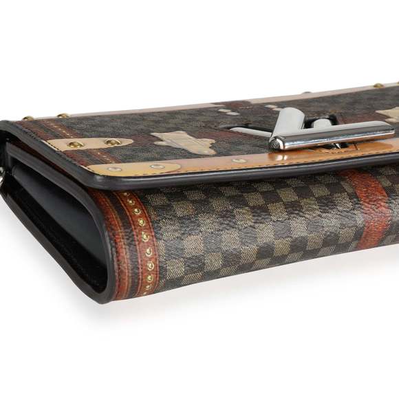 Louis Vuitton Transformed Time Trunk Damier Ebene Twist Chain Wallet - Picture 7 of 9